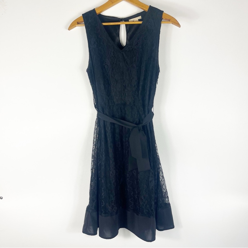 Tulle Black Lace Sleeveless A-Line Dress size Small